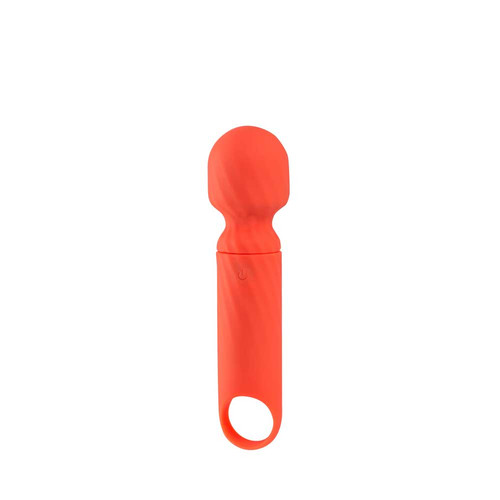 Buy the Vibelite Dolly 10-function Rechargeable Silicone Mini Wand Massager in Orange discreet - Maia Toys