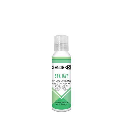 Buy the Gender X Spa Day Mint Lime & Cucumber Flavored Water-Based Lubricant in 2 oz - Evolved Novelties
