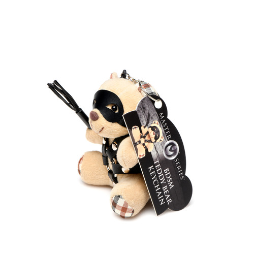 Buy The BDSM Bondage Teddy Bear with Flogger Keychain - XR Brands Master Series