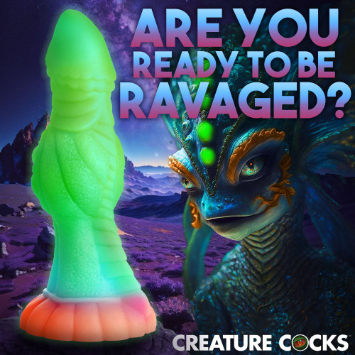 Creature Cocks-Galactic Cock Alien Creature Glow-in-the-Dark Silicone Dildo