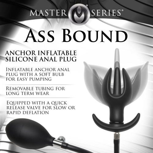 Master Series-Ass Bound Anchor Inflatable Silicone Anal Plug
