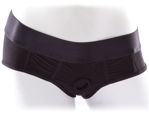Buy the Tomboi Blackout Nylon Briefs Strap-On Harness Underwear with Vibe Pockets - SpareParts HardWear