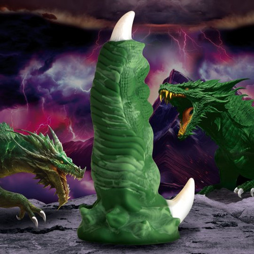 Creature Cocks Dragon Claw Silicone Dildo - Green/White