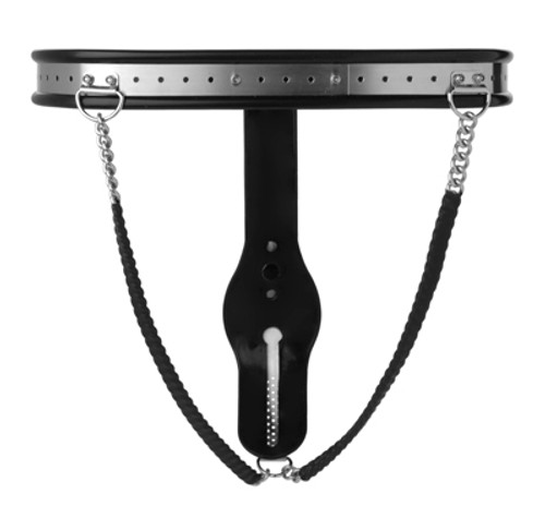 Master Series Locking Steel Female Chastity Belt Large