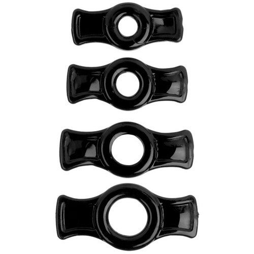 Buy the TitanMen Cock Ring Set in Black - Doc Johnson Made in the USA