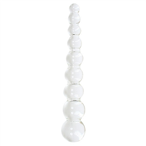 Buy the Icicles #2 Hand Blown Glass Stacked Bulbous Dildo in Clear Borosilicate - Pipedream Products
