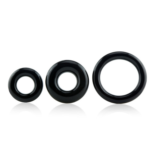 Buy the RingO X3 Love Ring Erection Enhancing 3-Pack Black - Screaming O