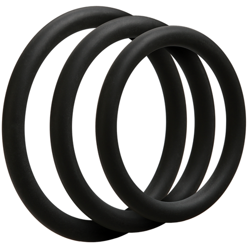 OptiMALE Thin 3 C-Ring Set Silicone Black