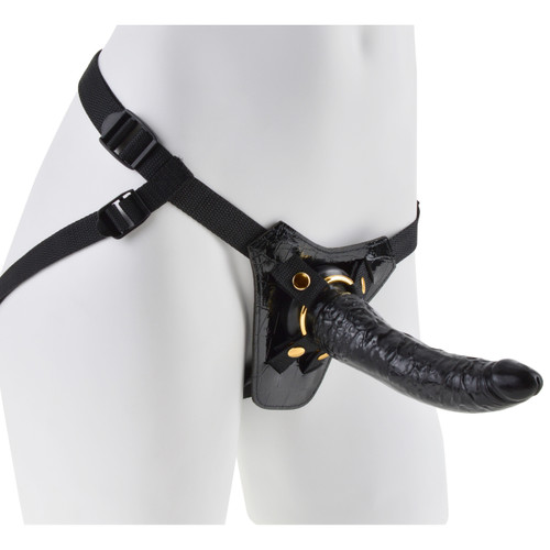 Fetish Fantasy Gold Designer Strap-On Harness and Dong