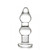 Buy the Param Clear Glass Double Butt Plug - XR Brands Prisms