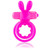 Buy the OHare 4-FUNction Vibrating Silicone Rabbit Double Love Ring in Pink - The Screaming O