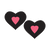 Pastease Black & Hot Pink Heart Shaped Pasties