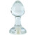 Crystal Delights Crystal Minx Ultra Pink Detachable Faux Pony Tail Clear Plug Short Stem Small Bulb