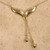 Sylvie Monthule Women's Gold Gull Wing Waist Chain with Tear Drop Pendants