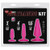 Hustler Toys All About Anal Seamless Silicone Anal Training Kit Hot Pink