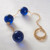 Sylvie Monthule Men's Gold Loop with Blue Insertable Triple Geisha Balls