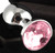Rimba Small Aluminum Butt Plug with Pink Crystal