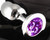 Rimba Large Aluminum Butt Plug with Purple Crystal