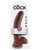 King Cock 9 inch Realistic Dong with Balls Brown