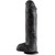 King Cock 11 inch Realistic Dong with Balls Black