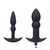 Buy The Perfect Plug  Silicone Butt Plug Kit with 3-function Bullet Vibrator in Onyx Black - Tantus Inc