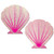 Pastease Mermaid Baby Pink Glitter & Pink Seashell Nipple Pasties