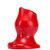 OXBALLS Tunnel 3 Large Pig-hole Hollow Silicone Butt Plug Blood Red