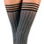 Buy the Annabelle Grey & White Pinstripe No-Slip Thigh High Tights - Kix'ies