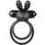 Buy the OHare XL 4-FUNction Vibrating Silicone Rabbit Double Love Ring in Black - The Screaming O