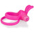 Buy the OHare XL 4-FUNction Vibrating Silicone Rabbit Double Love Ring in Pink - The Screaming O