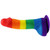 Pride Dildo Thick Rick Rainbow 8 inch Silicone Dong with Balls