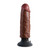 King Cock Vibrating 6 inch Realistic Dual Density Dong with Removable Suction Cup Brown