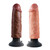 King Cock Vibrating 6 inch Realistic Dual Density Dong with Removable Suction Cup Brown