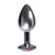 Icon Brands The 9's The Silver Starter Bejeweled Stainless Steel Butt Plug