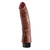 King Cock Vibrating 7 inch Realistic Dual Density Dong with Removable Suction Cup Brown
