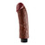 King Cock Vibrating 8 inch Realistic Dual Density Dong with Removable Suction Cup Brown