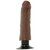 King Cock Vibrating 8 inch Realistic Dual Density Dong with Removable Suction Cup Brown