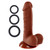Cloud 9 Pro Sensual Series 6 inch Silicone Pro Realistic Dong with Suction Cup Brown