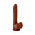 Cloud 9 Pro Sensual Series 7 inch Silicone Pro Realistic Dong with Suction Cup Brown