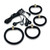 Buy Rimba Electrosex 4-piece Unipolar Adjustable Silicone Cockring Set