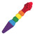 Buy the Rainbow Striped Knob Job Textured & Ribbed Silicone Probe Unisex - Hott Products