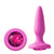 Buy the Glams Mini Pink Gem Jeweled Silicone Butt Plug - NS Novelties 