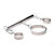 Buy the Stainless Steel Yoke with Locking Collar & Cuffs Restraint Set - XR Brands Master Series