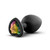 Buy the Bling Black Heart-shaped Anal Plug Silicone Trainer Set with Rainbow Crystal - Blush Novelties Temptasia