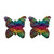 Buy the Rainbow & Silver Color Flip Glitter Sequined Butterfly Nipple Pasties - Pastease