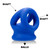 Buy the Tri-Squeeze 3-Ring Silicone Plus Cockring & Ball-Stretching Sling Cobalt Ice -OxBalls
