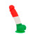 Buy the Addiction Leonardo 7 inch Realistic Silicone Red White Green striped Dildo with Suction Cup -  BMS Enterprises