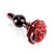 Buy the Icicles #76 Red Rose Hand Blown Borosilicate Glass Butt Plug - Pipedream Products