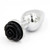 Buy the Booty Sparks Black Rose Polished Aluminum Anal Plug Small - XR Brands