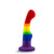 Buy the Avant Pride P1 Freedom Gay Pride Dual Density Rainbow Striped Silicone Plug - Blush Novelties